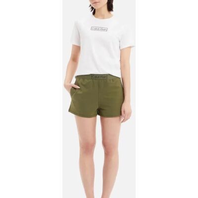 Dámsky kraťasový set - QS6804E 0SR biela / khaki - Calvin Klein L bílá/khaki Dámsky kraťasový set - QS6804E 0SR biela / khaki - Calvin Klein L bílá/khaki