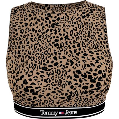 Dámsky top UW0UW049710HD zvierací vzor - Tommy Hilfiger S Dámsky top UW0UW049710HD zvierací vzor - Tommy Hilfiger S
