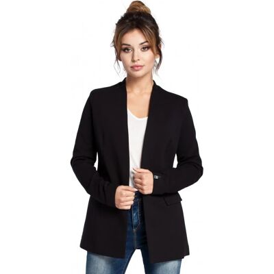BeWear B030 Pletená bunda bez goliera - čierna EU XL BeWear B030 Pletená bunda bez goliera - čierna EU XL