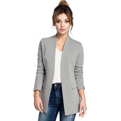 BeWear B030 Pletená bunda bez goliera - sivá EU L BeWear B030 Pletená bunda bez goliera - sivá EU L