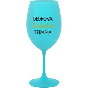 Giftela TEKUTÁ TERAPIA DEDKA - tyrkysový pohár na víno 350 ml Giftela TEKUTÁ TERAPIA DEDKA - tyrkysový pohár na víno 350 ml