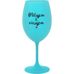 Giftela LOVE & WINE - tyrkysový pohár na víno 350 ml Giftela LOVE & WINE - tyrkysový pohár na víno 350 ml