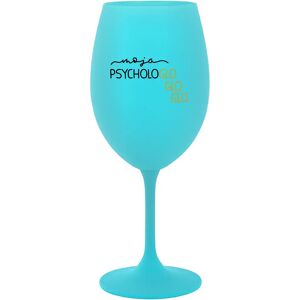 Giftela MOJA PSYCHOLOGLOGLOGLO- tyrkysový pohár na víno 350 ml Giftela MOJA PSYCHOLOGLOGLOGLO- tyrkysový pohár na víno 350 ml