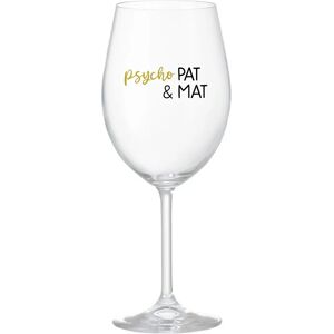 Giftela PSYCHO PAT&MAT; - priehľadný pohár na víno 350 ml Giftela PSYCHO PAT&MAT; - priehľadný pohár na víno 350 ml