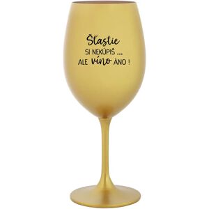 Giftela Šťastie si nekúpiš, ale môžeš si kúpiť víno! - zlatý pohár na víno 350 ml Giftela Šťastie si nekúpiš, ale môžeš si kúpiť víno! - zlatý pohár na víno 350 ml