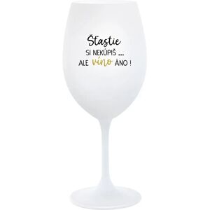 Giftela Šťastie si nekúpiš, ale môžeš si kúpiť víno! - pohár na biele víno 350 ml Giftela Šťastie si nekúpiš, ale môžeš si kúpiť víno! - pohár na biele víno 350 ml