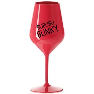 Giftela BUBUBUBLINKY - červený nerozbitný pohár na víno 470 ml Giftela BUBUBUBLINKY - červený nerozbitný pohár na víno 470 ml