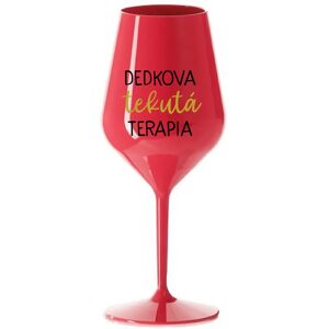 Giftela DEDKA'S LIQUID THERAPY - červený nerozbitný pohár na víno 470 ml Giftela DEDKA'S LIQUID THERAPY - červený nerozbitný pohár na víno 470 ml