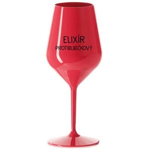 Giftela ELIXIR PROTIBLE - červený nerozbitný pohár na víno 470 ml Giftela ELIXIR PROTIBLE - červený nerozbitný pohár na víno 470 ml