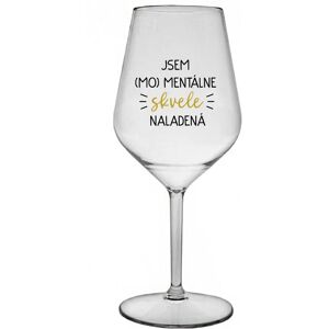 Giftela I AM (MO)MENTALLY GLASSED - priehľadný nerozbitný pohár na víno 470 ml Giftela I AM (MO)MENTALLY GLASSED - priehľadný nerozbitný pohár na víno 470 ml