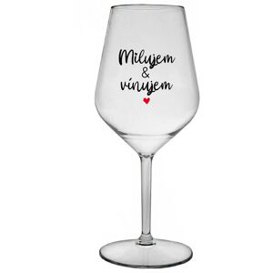 Giftela I LOVE & I WINE - priehľadný nerozbitný pohár na víno 470 ml Giftela I LOVE & I WINE - priehľadný nerozbitný pohár na víno 470 ml