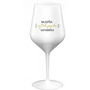 Giftela THE BEST YET SO PSYCHO CUP - biely nerozbitný pohár na víno 470 ml Giftela THE BEST YET SO PSYCHO CUP - biely nerozbitný pohár na víno 470 ml