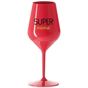 Giftela SUPER MAMA - červený nerozbitný pohár na víno 470 ml Giftela SUPER MAMA - červený nerozbitný pohár na víno 470 ml