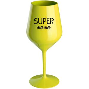 Giftela SUPER MAMA - žltý nerozbitný pohár na víno 470 ml Giftela SUPER MAMA - žltý nerozbitný pohár na víno 470 ml