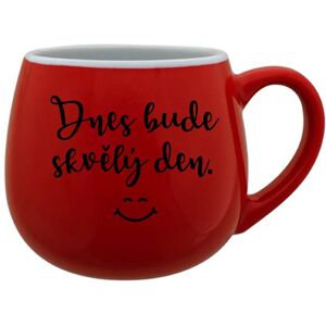 Giftela TODAY WILL BE A GREAT DAY - červený keramický hrnček 300 ml Giftela TODAY WILL BE A GREAT DAY - červený keramický hrnček 300 ml