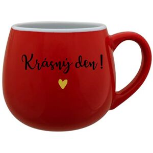 Giftela KRÁSNY DEŇ! - červený keramický hrnček 300 ml Giftela KRÁSNY DEŇ! - červený keramický hrnček 300 ml