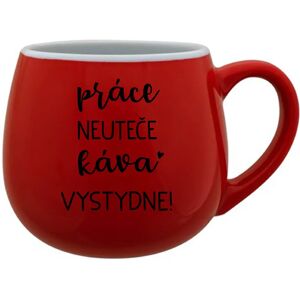 Giftela PRÁCA NEVYHOVUJE, KÁVA VÝBORNÁ! - červený keramický hrnček 300 ml Giftela PRÁCA NEVYHOVUJE, KÁVA VÝBORNÁ! - červený keramický hrnček 300 ml