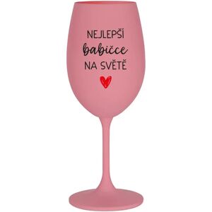 Giftela BEST BABY IN THE WORLD - ružový pohár na víno 350 ml Giftela BEST BABY IN THE WORLD - ružový pohár na víno 350 ml