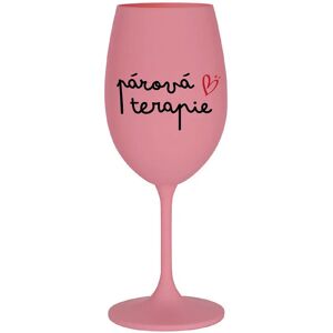 Giftela Párová terapia - ružový pohár na víno 350 ml Giftela Párová terapia - ružový pohár na víno 350 ml
