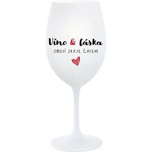 Giftela VÍNO A LÁSKA: OBOJA CHÝBA V ČASE - pohár na biele víno 350 ml Giftela VÍNO A LÁSKA: OBOJA CHÝBA V ČASE - pohár na biele víno 350 ml