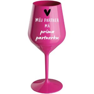 Giftela MY PARTNER MÁ PRIMA PARTNERA - ružový nerozbitný pohár na víno 470 ml Giftela MY PARTNER MÁ PRIMA PARTNERA - ružový nerozbitný pohár na víno 470 ml