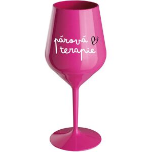 Giftela Párová terapia - ružový nerozbitný pohár na víno 470 ml Giftela Párová terapia - ružový nerozbitný pohár na víno 470 ml