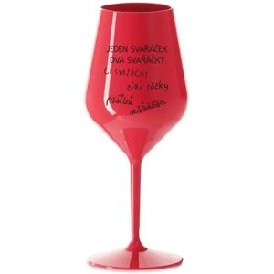 Giftela SVAŘÁČEK - červený nerozbitný pohár na víno 470 ml Giftela SVAŘÁČEK - červený nerozbitný pohár na víno 470 ml