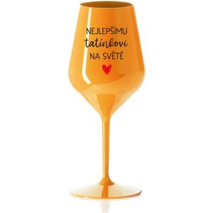 Giftela Na najlepšieho otca na svete - oranžový nerozbitný pohár na víno 470 ml Giftela Na najlepšieho otca na svete - oranžový nerozbitný pohár na víno 470 ml