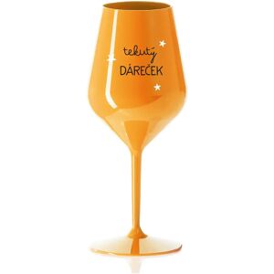 Giftela DARČEK - oranžový nerozbitný pohár na víno 470 ml Giftela DARČEK - oranžový nerozbitný pohár na víno 470 ml