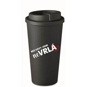 Giftela I AM NOT GOING WITHOUT COFFEE - čierny termo hrnček 475 ml Giftela I AM NOT GOING WITHOUT COFFEE - čierny termo hrnček 475 ml