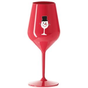 Giftela SNĚHULÁČEK - červený nerozbitný pohár na víno 470 ml Giftela SNĚHULÁČEK - červený nerozbitný pohár na víno 470 ml