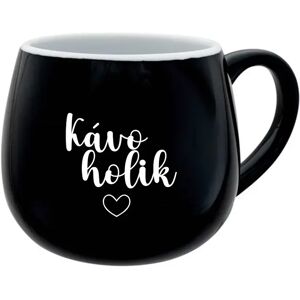 Giftela KÁVOHOLIK - čierny keramický hrnček 300 ml Giftela KÁVOHOLIK - čierny keramický hrnček 300 ml