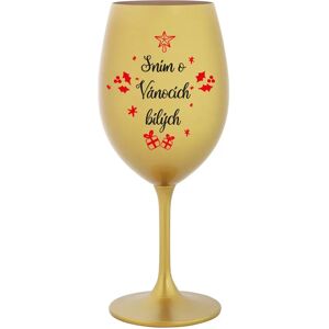 Giftela SEN O BIELYCH VIANOCIACH - zlatý pohár na víno 350 ml Giftela SEN O BIELYCH VIANOCIACH - zlatý pohár na víno 350 ml