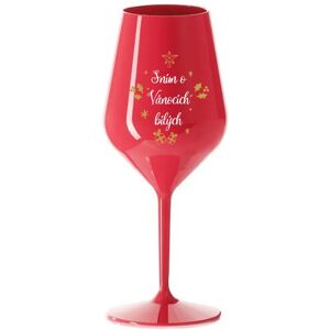 Giftela SEN O BIELYCH VIANOCIACH - červený nerozbitný pohár na víno 470 ml Giftela SEN O BIELYCH VIANOCIACH - červený nerozbitný pohár na víno 470 ml