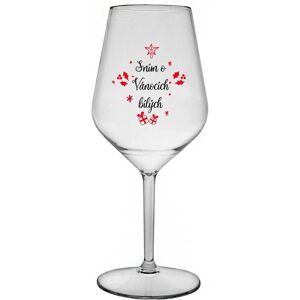 Giftela DREAM OF WHITE CHRISTMAS - číry nerozbitný pohár na víno 470 ml Giftela DREAM OF WHITE CHRISTMAS - číry nerozbitný pohár na víno 470 ml