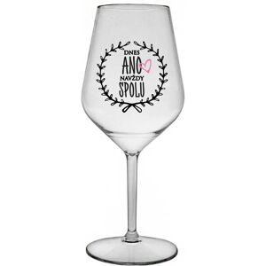 Giftela TODAY YES, ALWAYS TOGETHER - číry nerozbitný pohár na víno 470 ml Giftela TODAY YES, ALWAYS TOGETHER - číry nerozbitný pohár na víno 470 ml