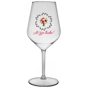 Giftela LET LOVE LIVE! - číry nerozbitný pohár na víno 470 ml Giftela LET LOVE LIVE! - číry nerozbitný pohár na víno 470 ml