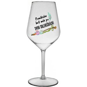 Giftela DASH HURTS MINE AFTER TWO GLASSES! - číry nerozbitný pohár na víno 470 ml Giftela DASH HURTS MINE AFTER TWO GLASSES! - číry nerozbitný pohár na víno 470 ml