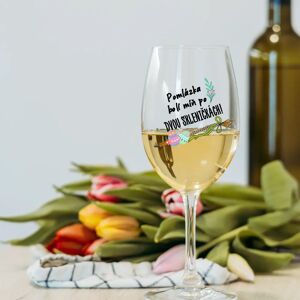 Giftela DASH HURTS MINE AFTER TWO GLASSES! - číry pohár na víno 350 ml Giftela DASH HURTS MINE AFTER TWO GLASSES! - číry pohár na víno 350 ml