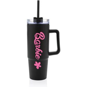 Giftela BARBIE - čierny cestovný hrnček s priehľadným viečkom 900 ml Giftela BARBIE - čierny cestovný hrnček s priehľadným viečkom 900 ml