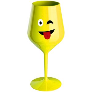 Giftela SMILE TONGUE - žltý nerozbitný pohár na víno 470 ml Giftela SMILE TONGUE - žltý nerozbitný pohár na víno 470 ml