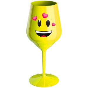 Giftela ZAMILOVANÝ SMAJLÍK - žltý nerozbitný pohár na víno 470 ml Giftela ZAMILOVANÝ SMAJLÍK - žltý nerozbitný pohár na víno 470 ml