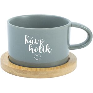 Giftela KÁVOHOLIK - sivý hrnček makarón 200 ml Giftela KÁVOHOLIK - sivý hrnček makarón 200 ml