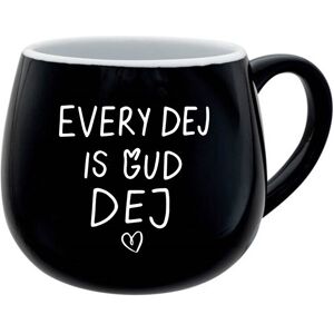 Giftela EVERY DEJ IS GUD DEJ - čierny keramický hrnček 300 ml Giftela EVERY DEJ IS GUD DEJ - čierny keramický hrnček 300 ml