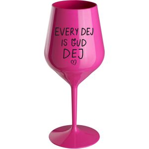 Giftela EVERY DEJ IS GUD DEJ - ružový nerozbitný pohár na víno 470 ml Giftela EVERY DEJ IS GUD DEJ - ružový nerozbitný pohár na víno 470 ml
