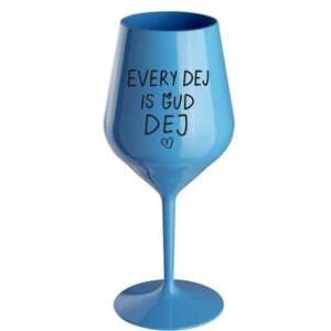 Giftela EVERY DEJ IS GUD DEJ - modrý nerozbitný pohár na víno 470 ml Giftela EVERY DEJ IS GUD DEJ - modrý nerozbitný pohár na víno 470 ml