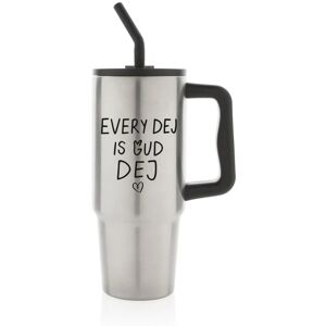 Giftela EVERY DEJ IS GUD DEJ - strieborný cestovný termohrnček 900 ml Giftela EVERY DEJ IS GUD DEJ - strieborný cestovný termohrnček 900 ml