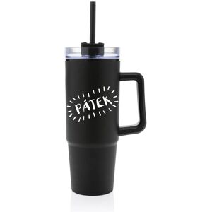 Giftela FRIDAY - čierny cestovný hrnček s priehľadným viečkom 900 ml Giftela FRIDAY - čierny cestovný hrnček s priehľadným viečkom 900 ml