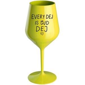 Giftela EVERY DEJ IS GUD DEJ - žltý nerozbitný pohár na víno 470 ml Giftela EVERY DEJ IS GUD DEJ - žltý nerozbitný pohár na víno 470 ml