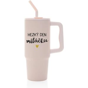 Giftela HAPPY DAY TO MY BABY - ružový cestovný termohrnček 900 ml Giftela HAPPY DAY TO MY BABY - ružový cestovný termohrnček 900 ml
